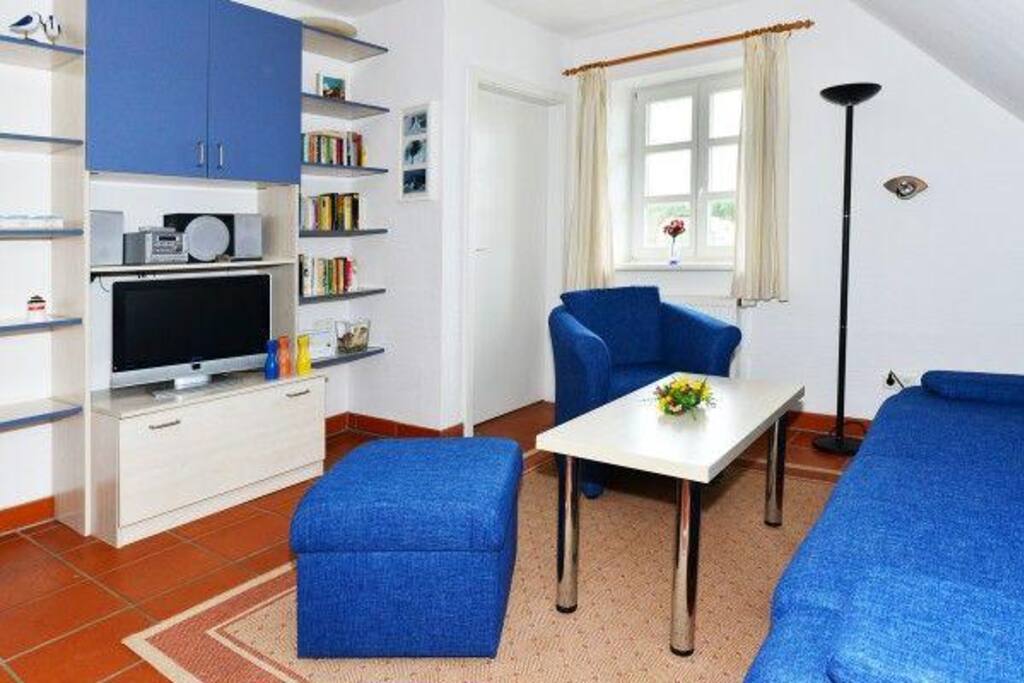 Wohnzimmer mit Schlafcouch