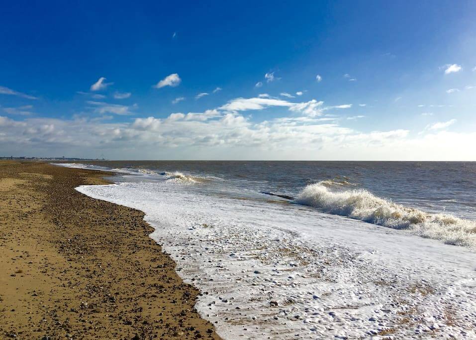 Very wide beach, really good for sea fishing.