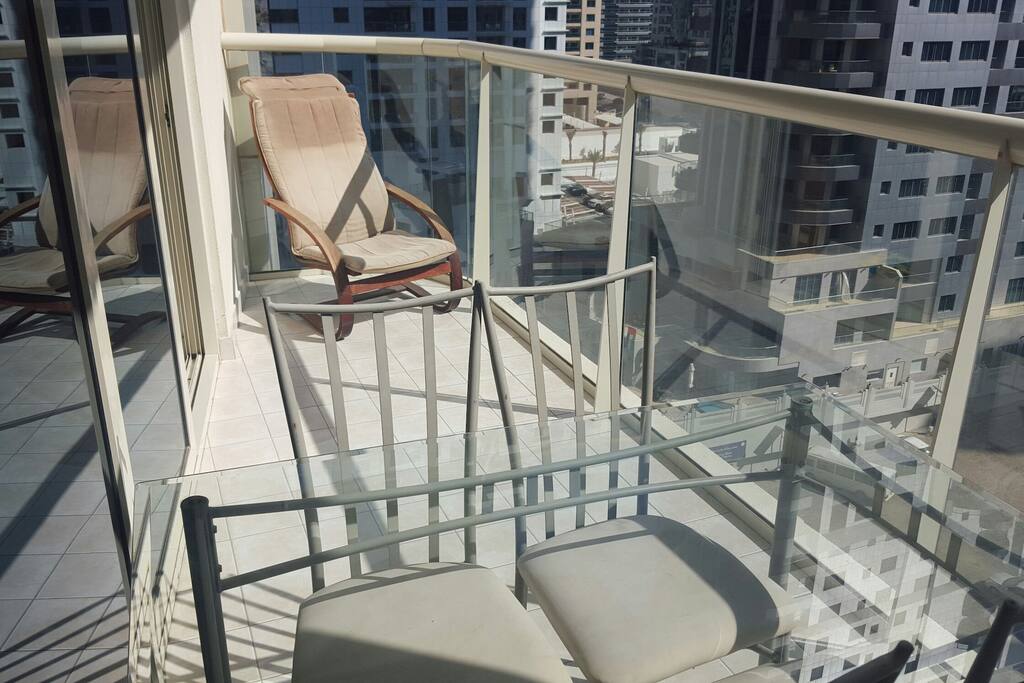 Balcony overlooking the pool