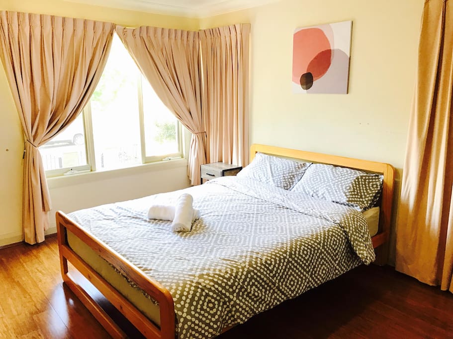 Master bedroom with balcony