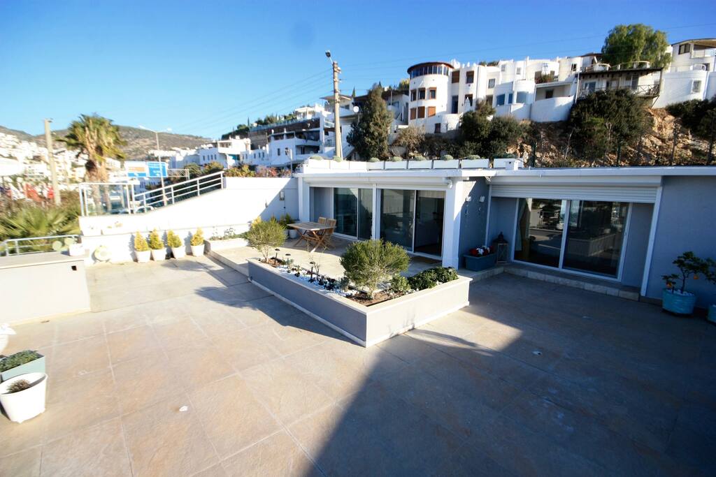The patio on sunrise