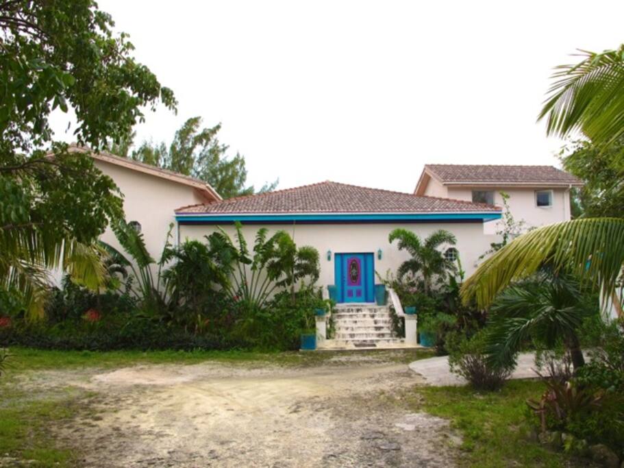 Tall building on right is private guest house