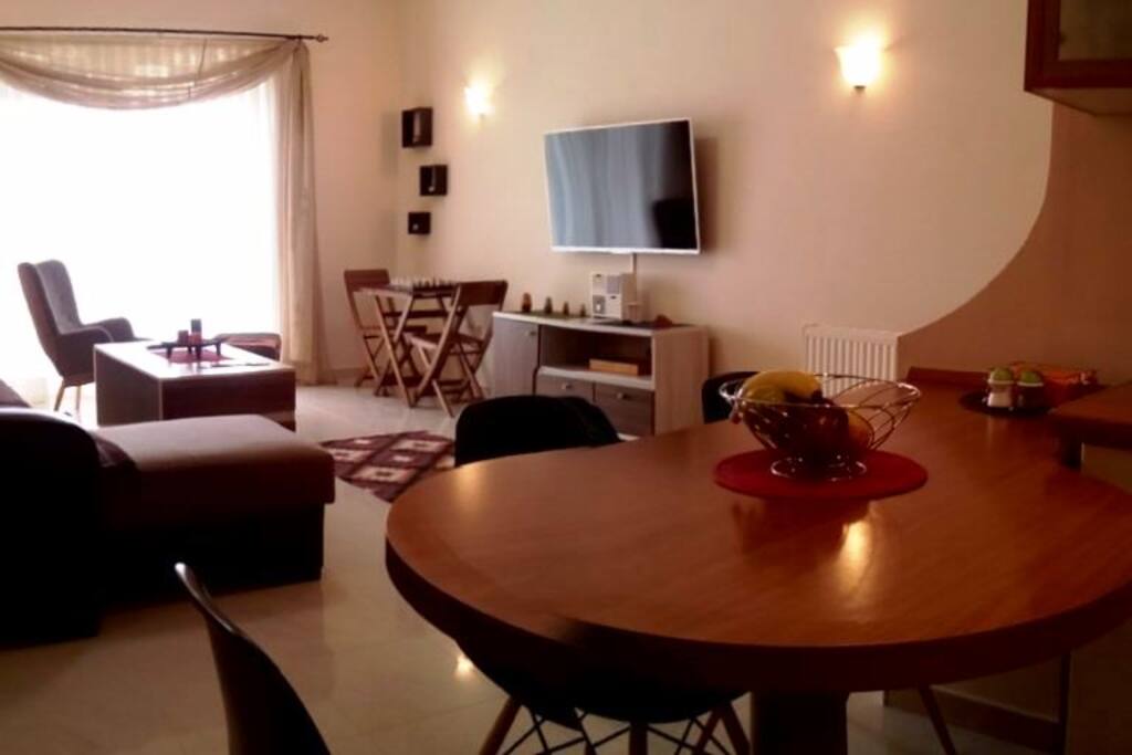 VIEW FROM KITCHEN TO LIVING ROOM