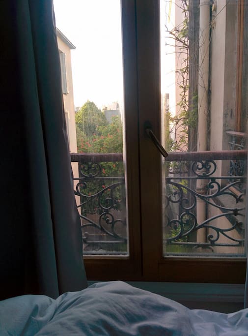 View from bed on the morning (vue du lit au petit matin)