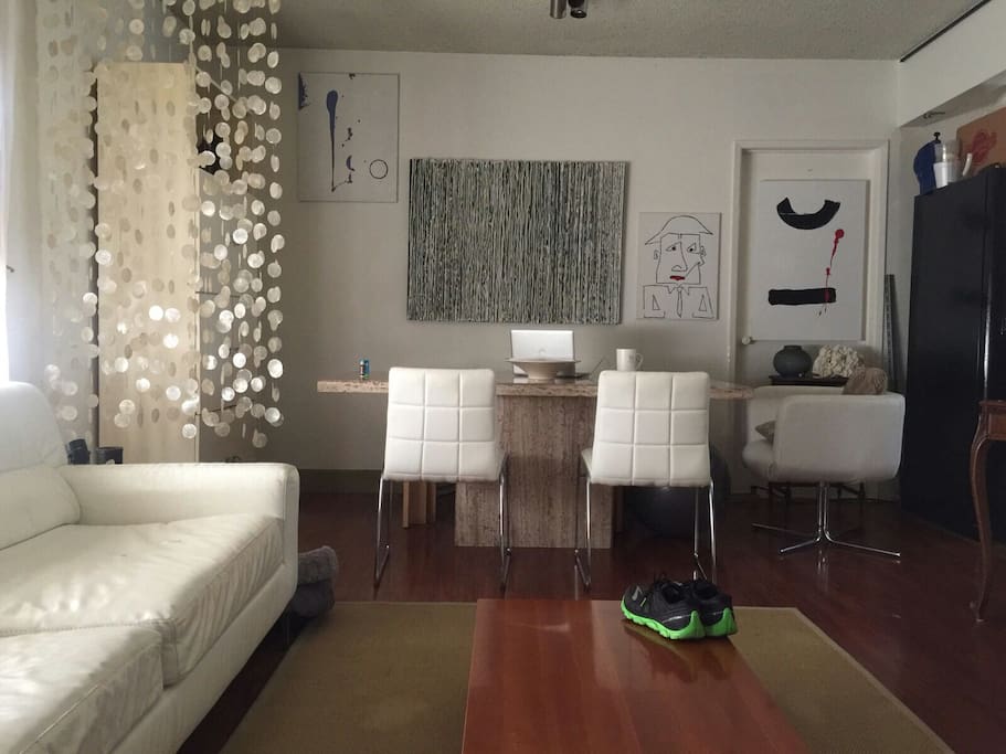 .Here showing the beautiful streaming natural light that makes mornings great for relaxing with coffee and reading or working.