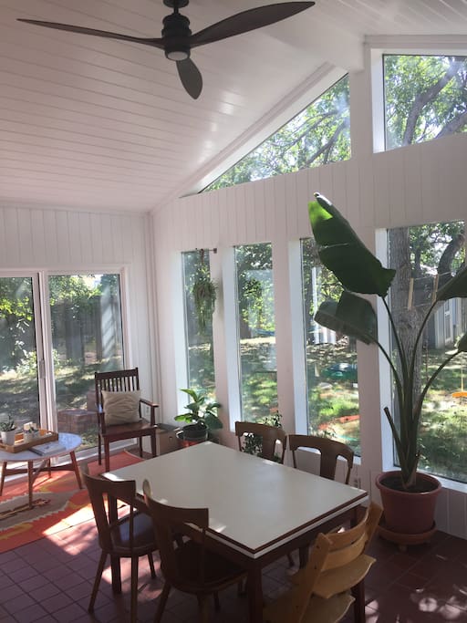 Bright & Airy Sunroom for Dining
