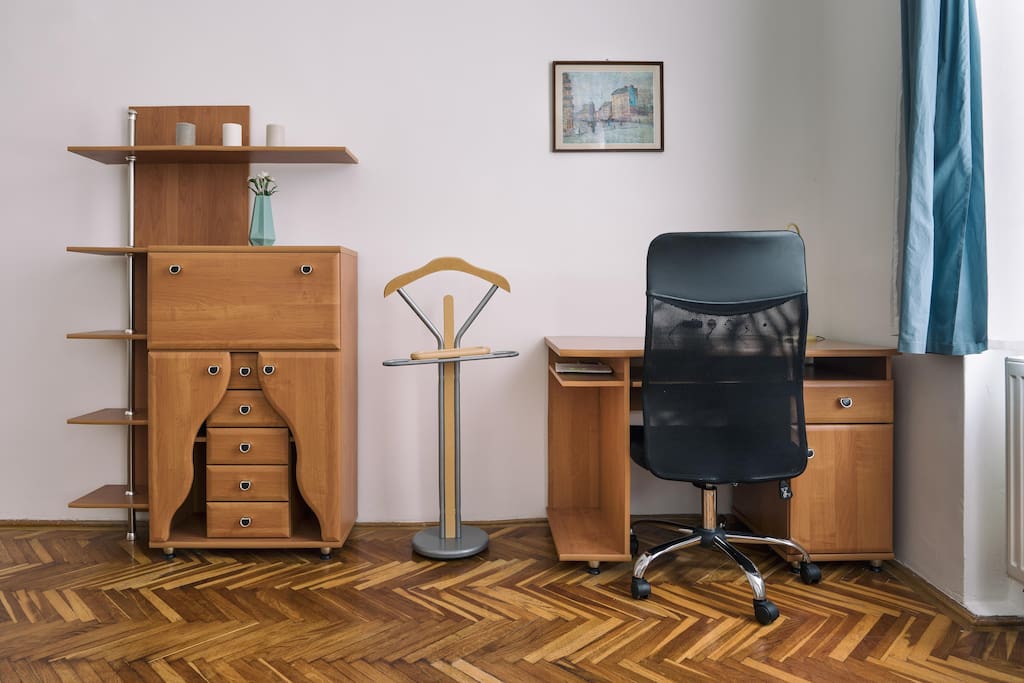 Desk in living room