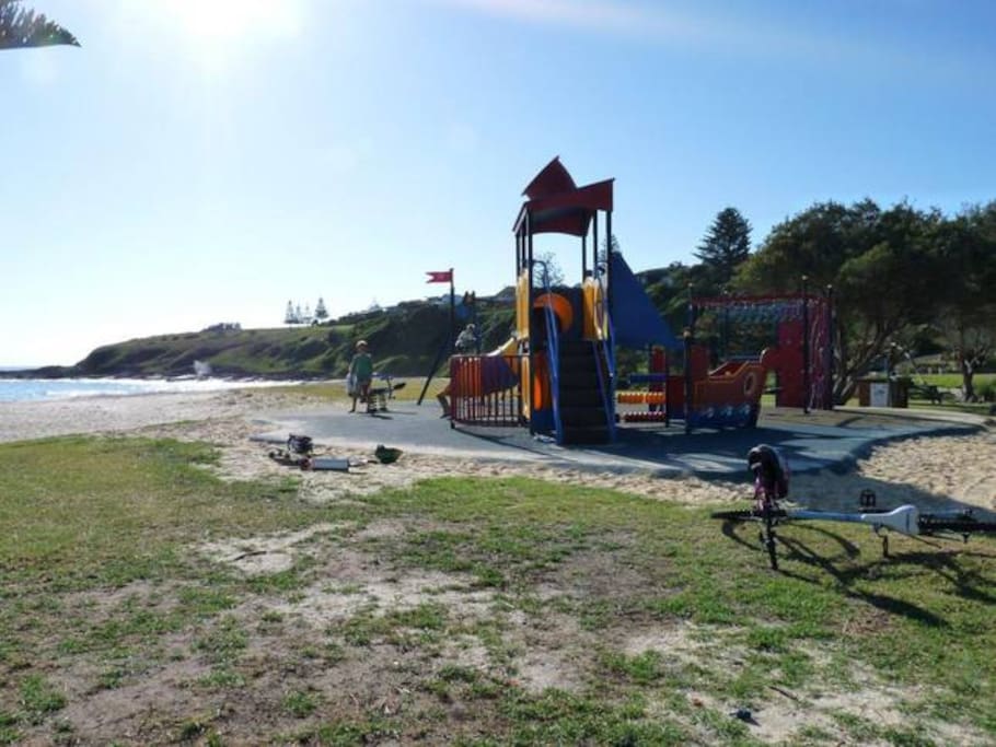 Beach and playground at your doorstep.