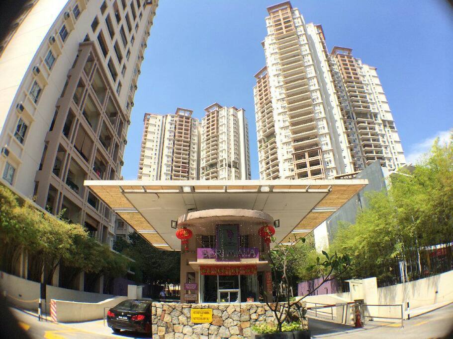 panoramic view of secure entrance