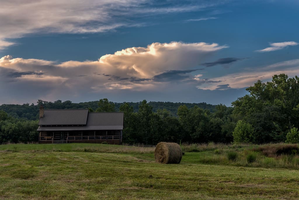 the cabin in late summer