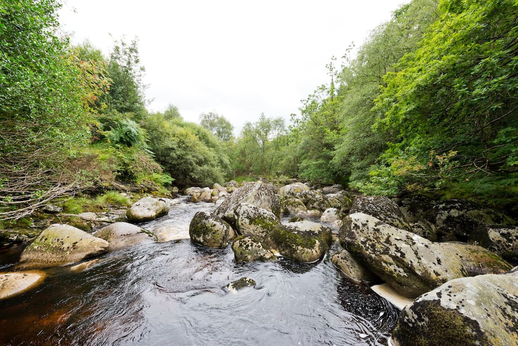 stunning babbling river at you feet!