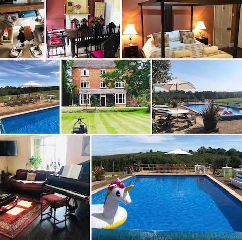 Boulsdon Croft Manor-hottub & summer pool/tennis