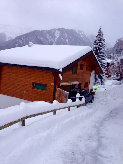 Chalet back side view