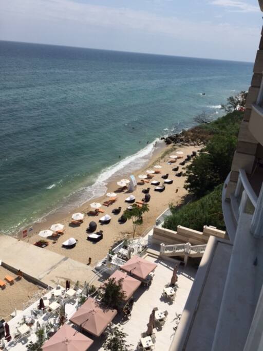 Beach view from the apartment