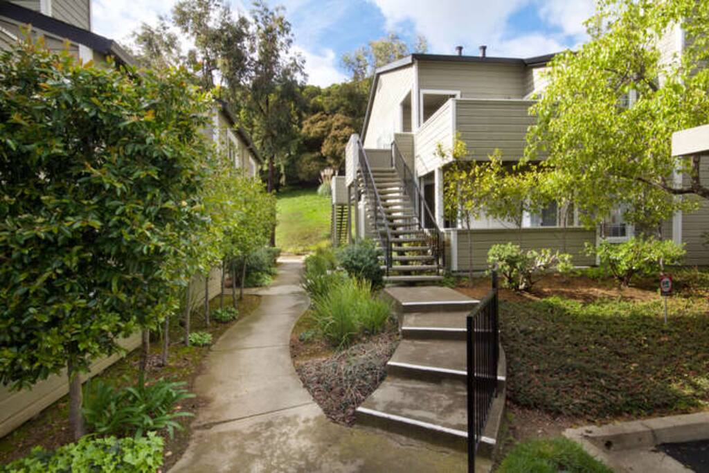 Walkway to condo
