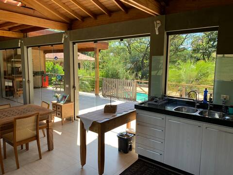 Gourmet space, lots of nature in Americana-SP