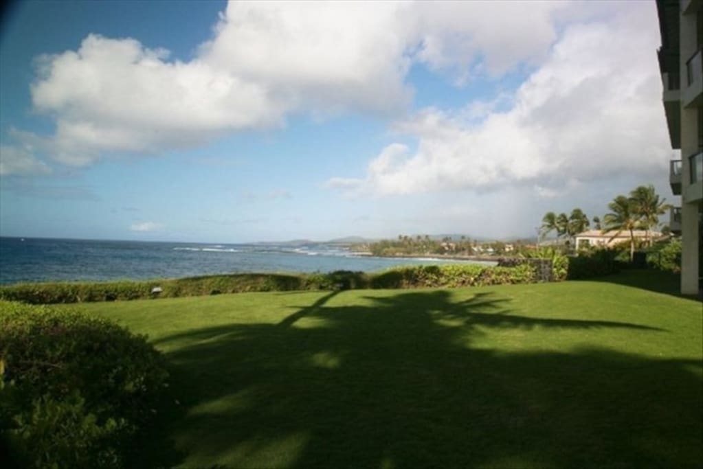 The entire south shore of Kauai unfolds for you.