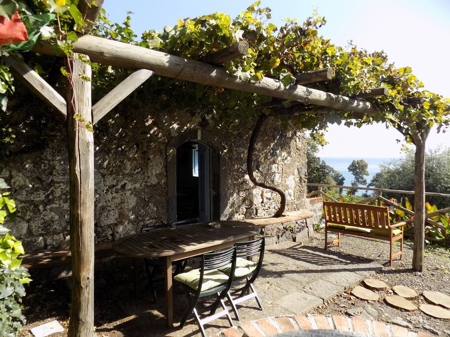 l'esterno della casa con il patio