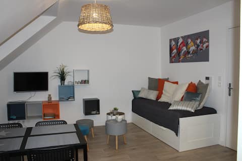 Top performing Airbnb: Emerald Coast studio. in Saint Méloir Des Ondes