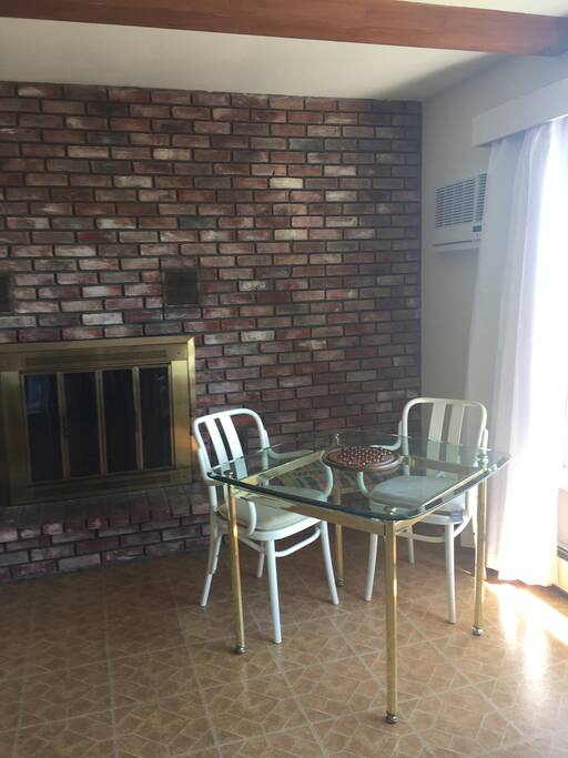 Game table in living area
