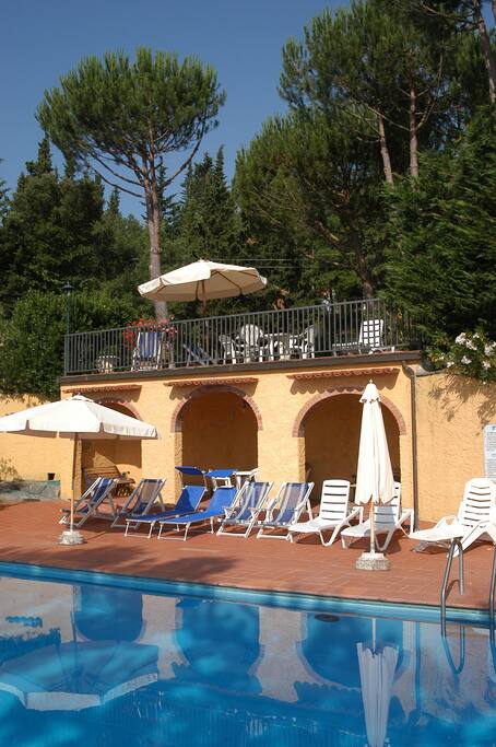 Sun lounge by the pool.-