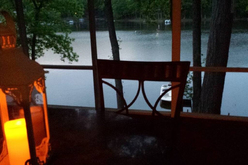 Screened porch on main level.