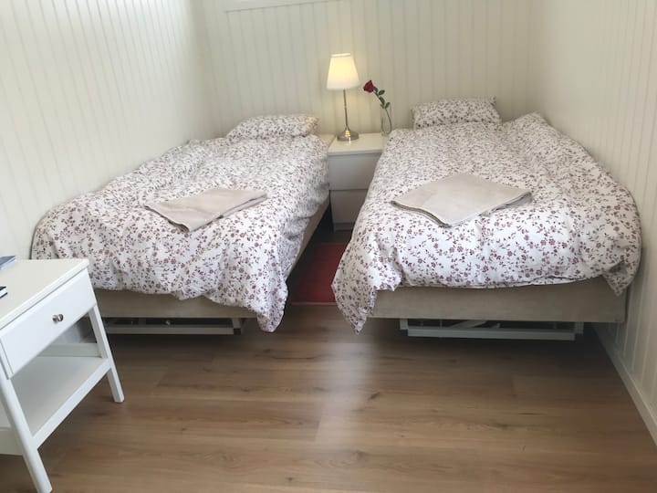 Groundfloor bedroom with 2 single beds