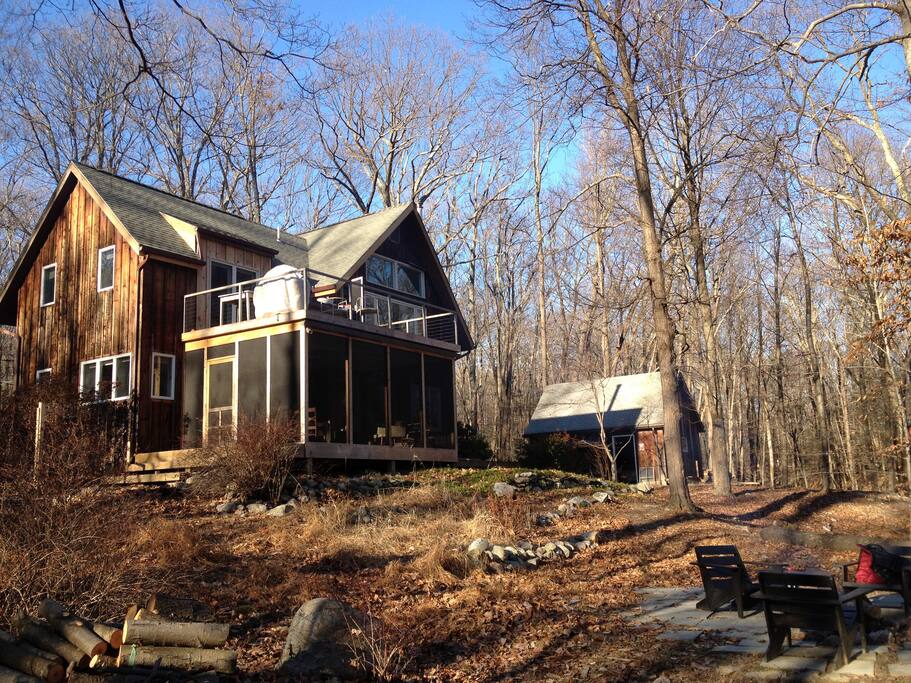 house from fire pit