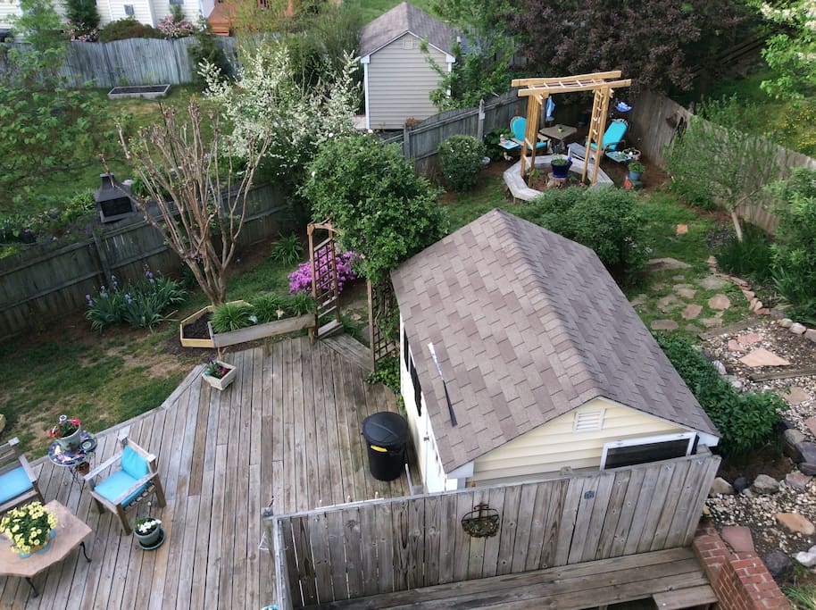 Multiple decks and gardens to soothe your soul.