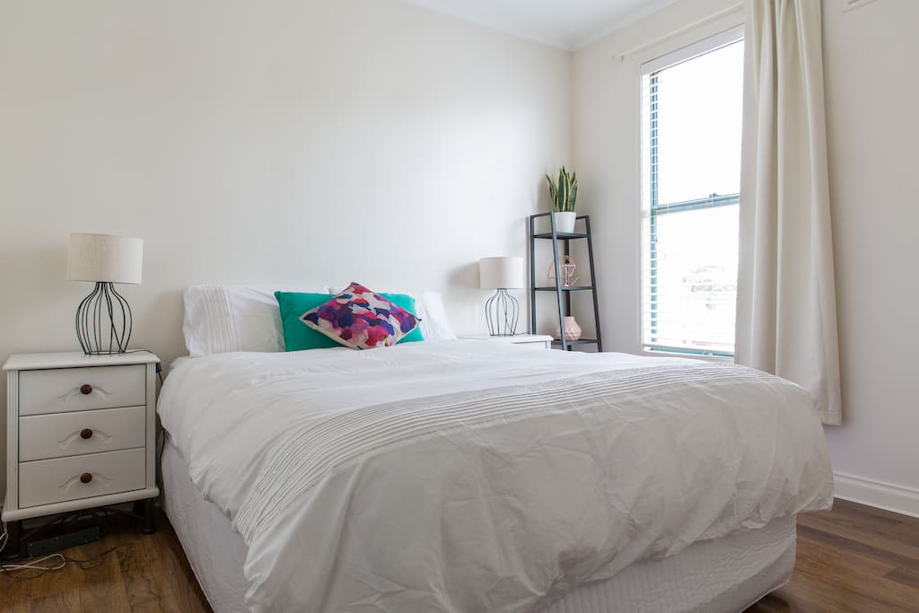 Queen sized bed