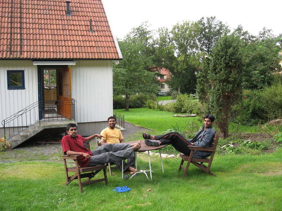 House from garden.