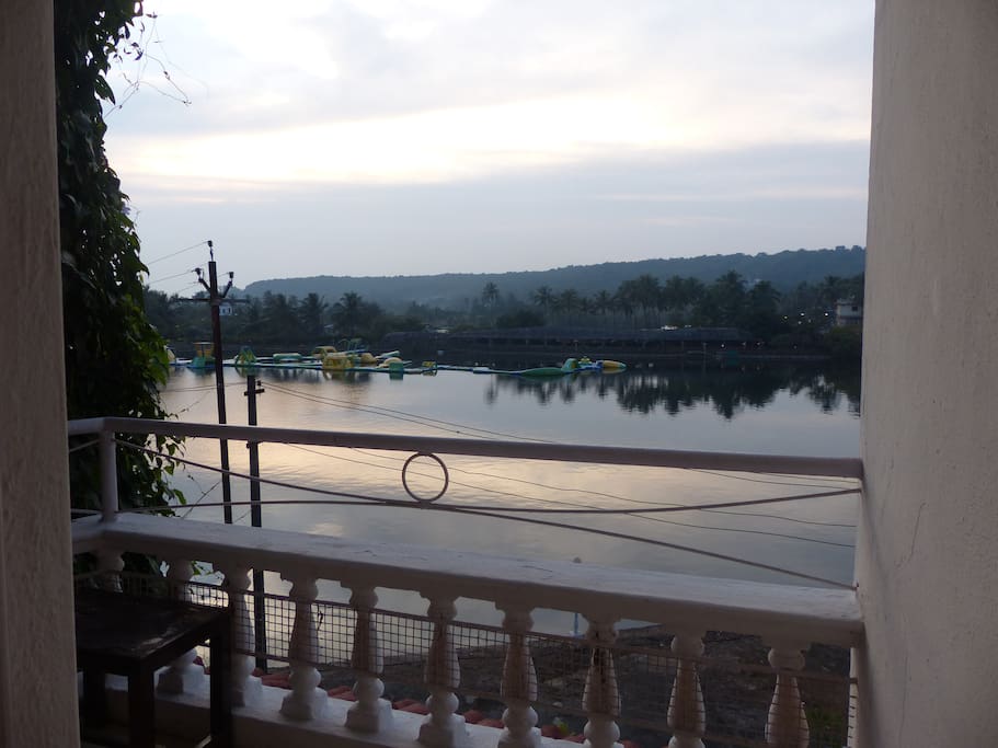 The beautiful view of the creek from the balcony