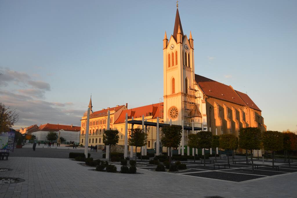 Het centrale plein van Keszthely