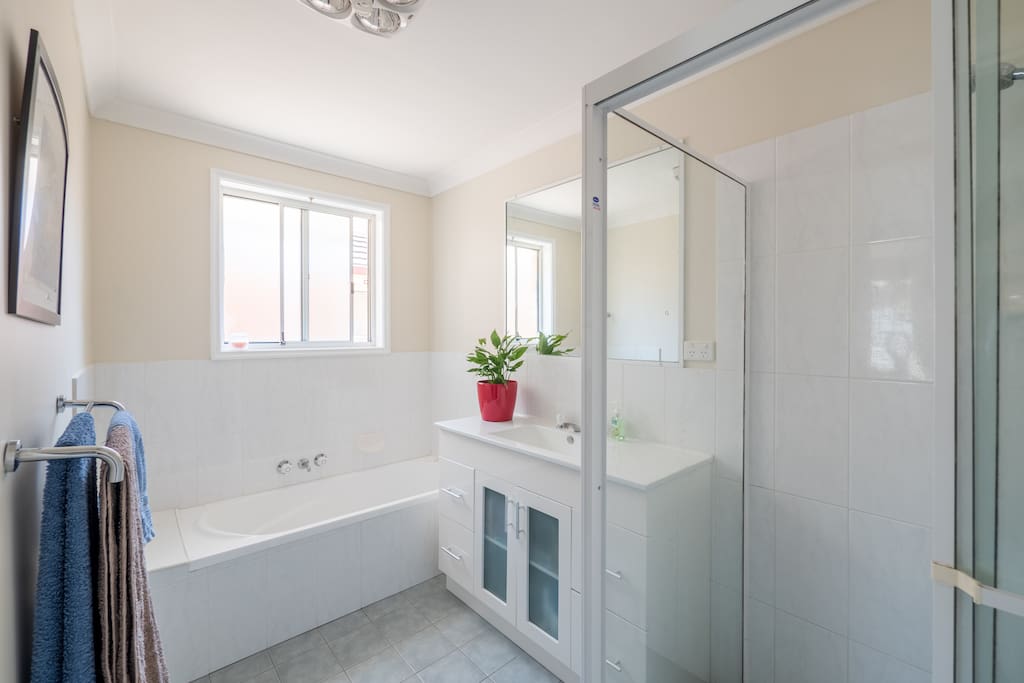 The bathroom is located in the main house. Towels, shower gel and shampoo/conditioner is provided.