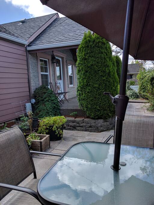 Your patio and front porch.
