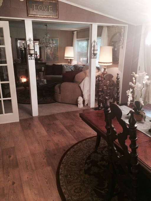 Relax in the living room and have a cocktail