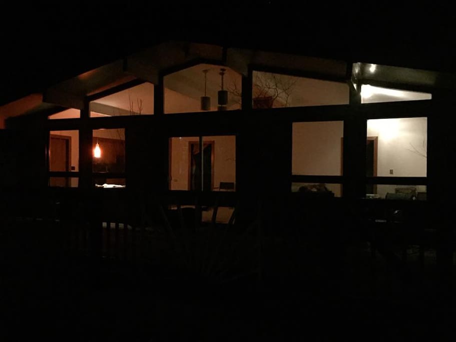Heavenly nighttime by the fire...