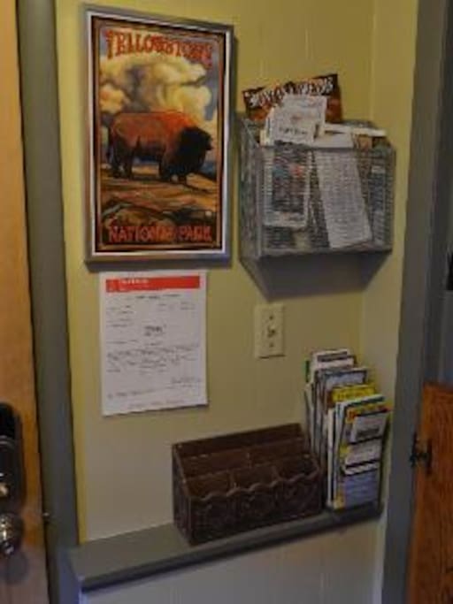 Entrance is stocked with Maps and Information