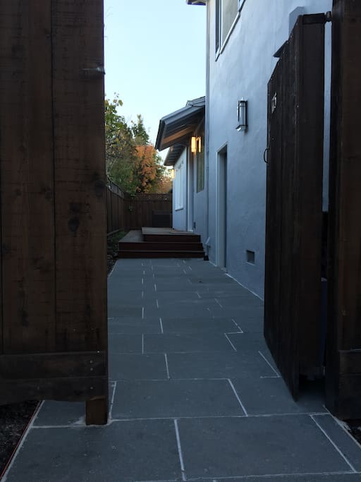 Palo Alto House is secluded from the street
