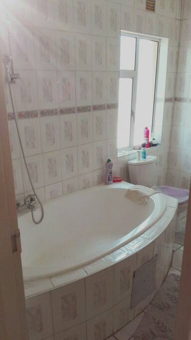 Our ensuite bathroom with a tub as well as shower