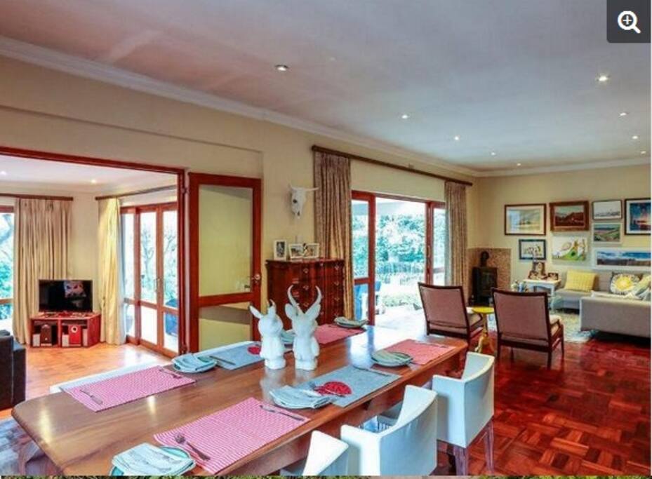 spacious flowing open plan living area