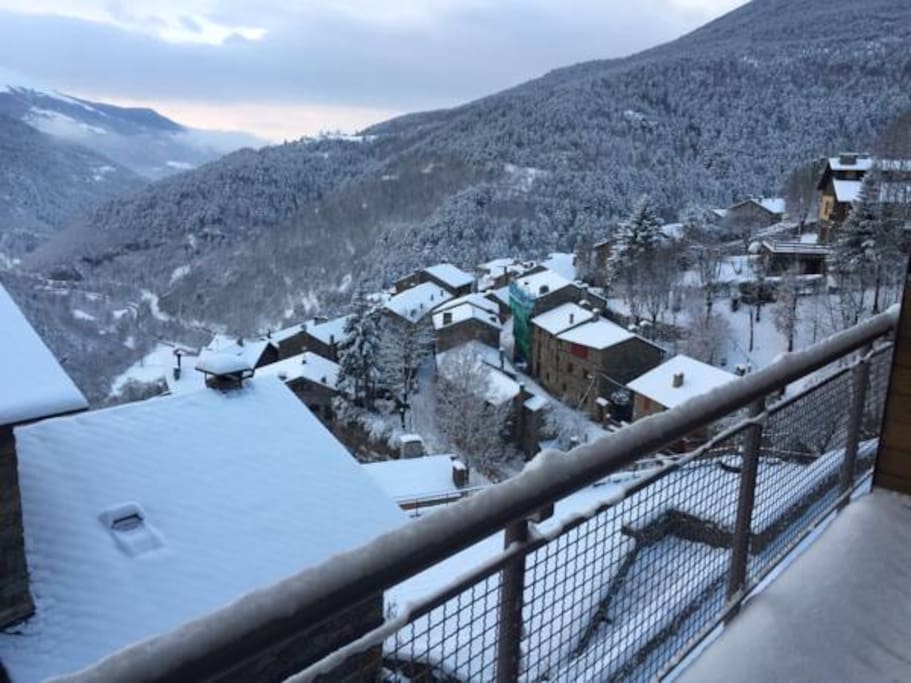 invierno desde el balcón de casa