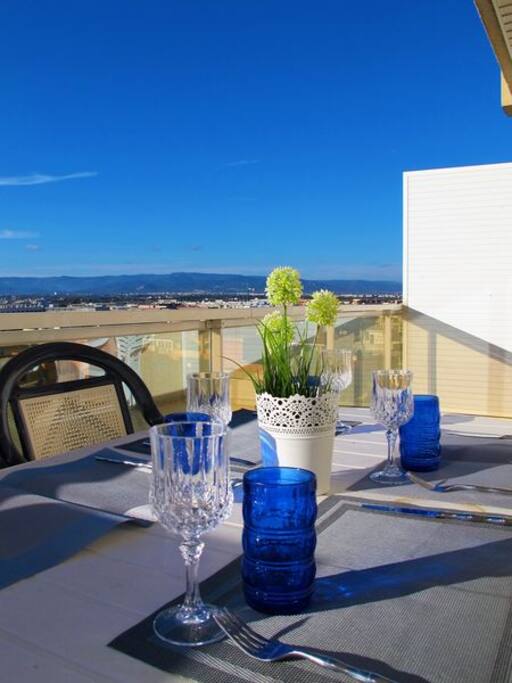 Terraza con fantásticas vistas.