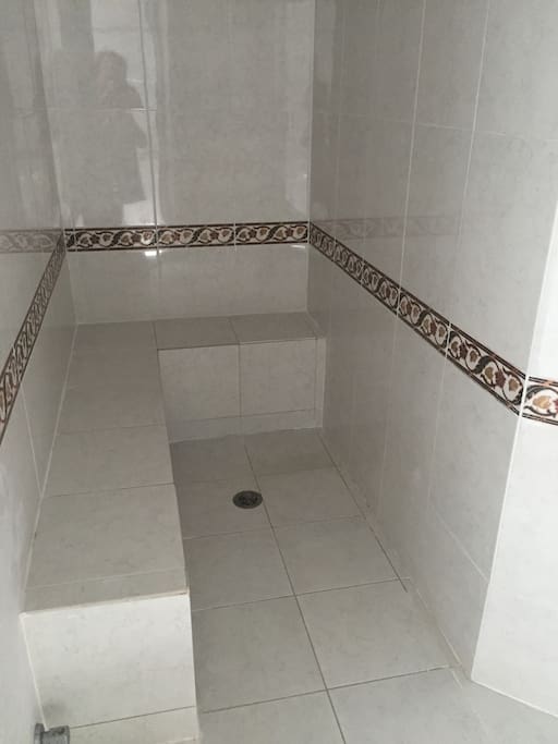 Steam room in master bedroom bathroom