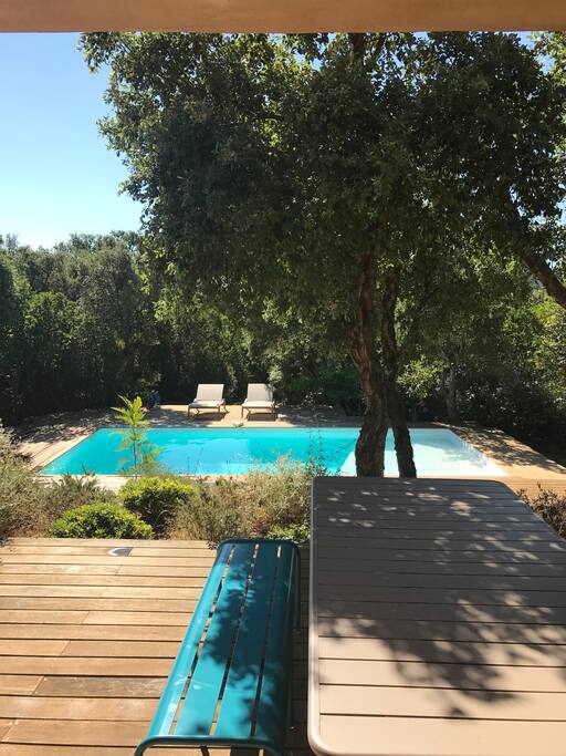 espace terrasse et piscine