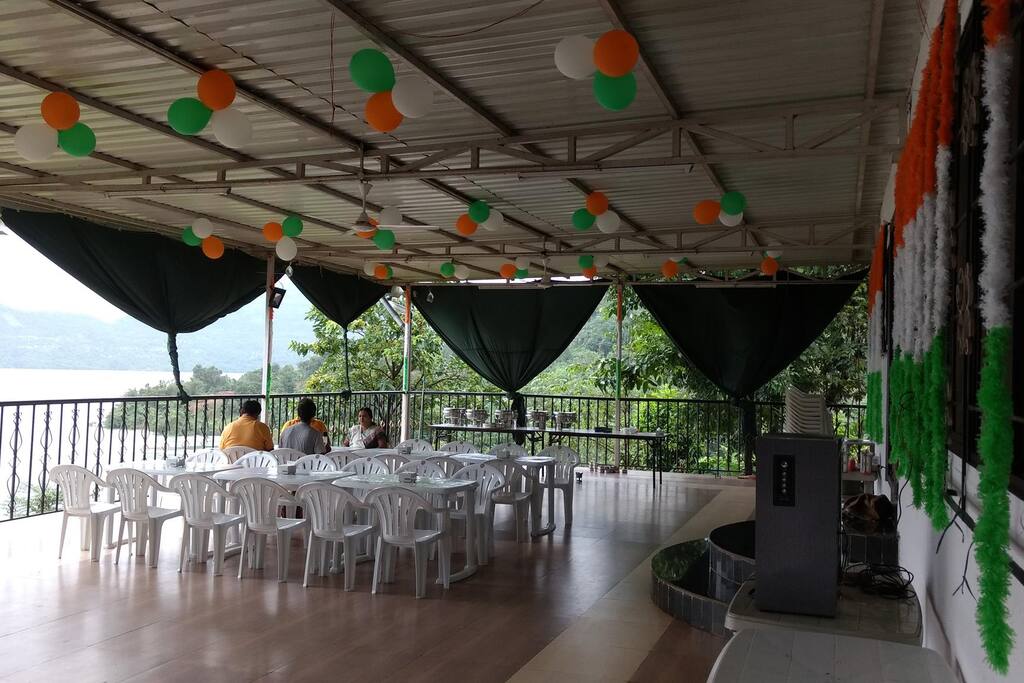 Porch area/ dinnning area. Music system available