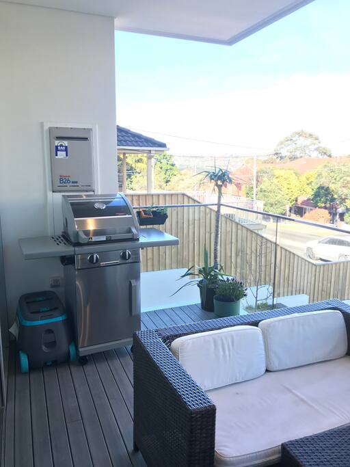 Private balcony with BBQ