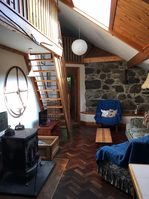 Lounge and wood burning stove