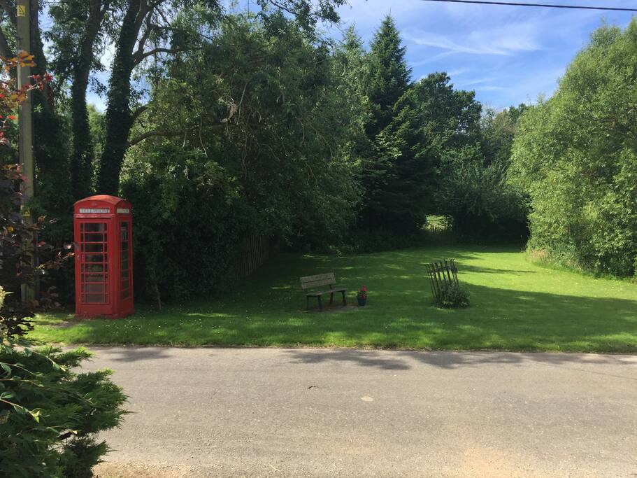 View of village green from sitting room window