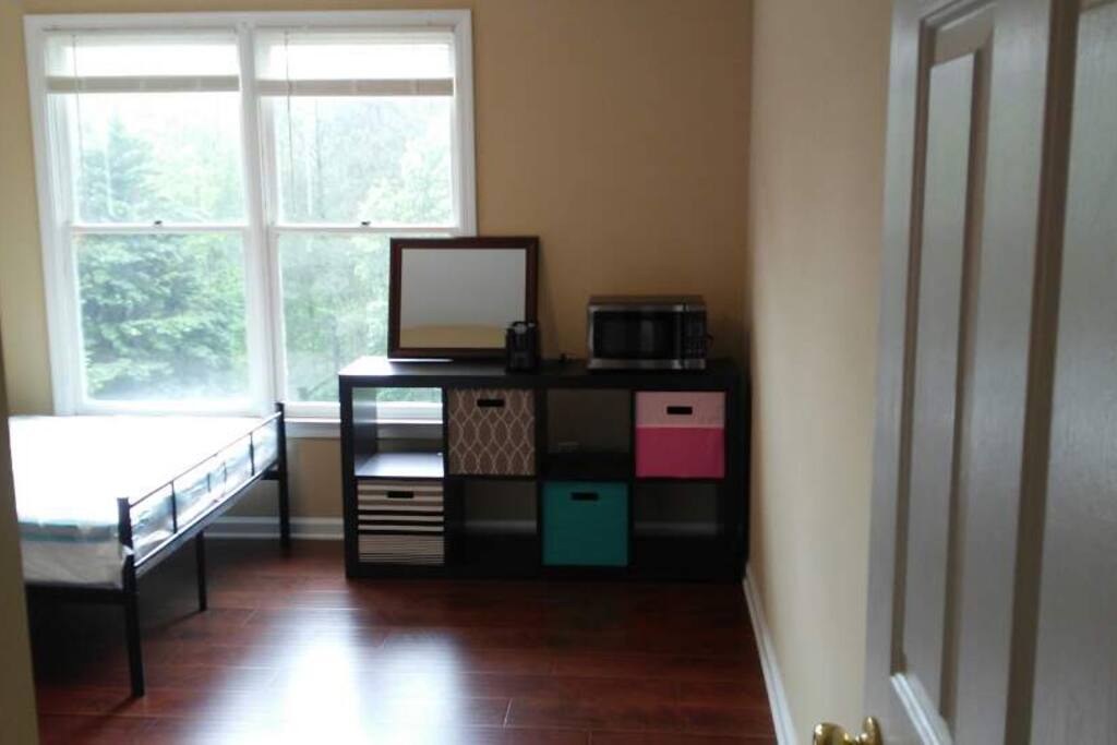 New remodeled floor. There is a little space for you to keep your stuff.